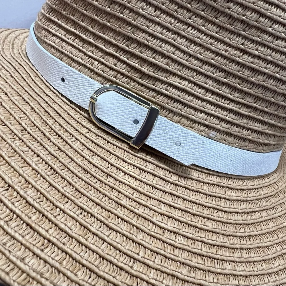 Haute Hippie Girls‎ Paper Straw Hat Easter Summer Beach Vacation with White Band
